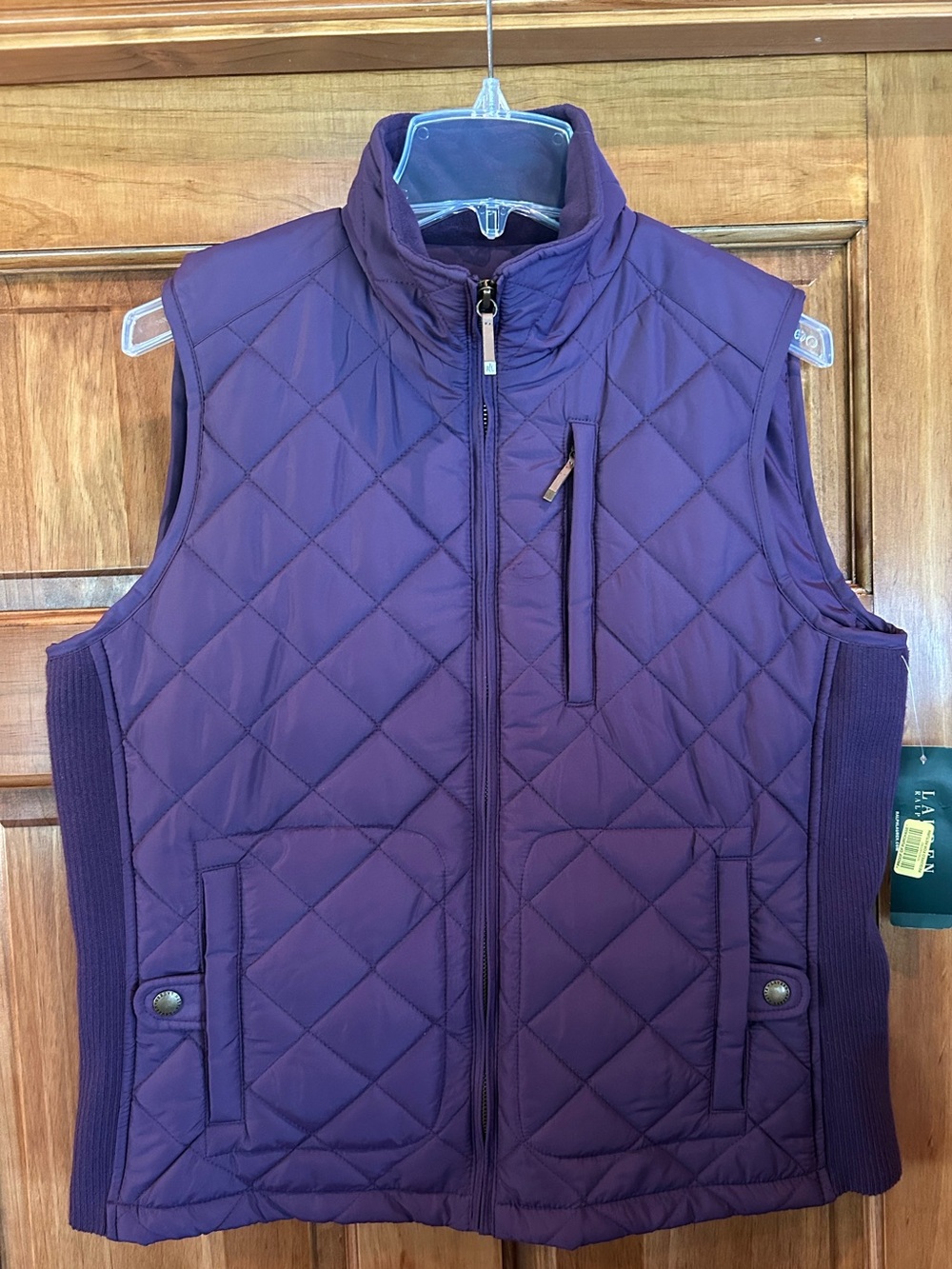 Lauren Ralph Lauren Quilted Purple Sleeveless Vest
